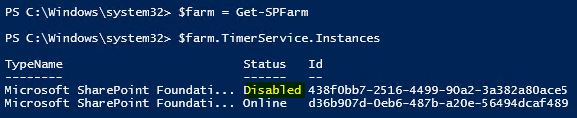 PowerShell - TimerService.Instances